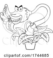 Cartoon Carnivorous Plant Or Blossom