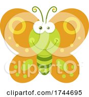 Poster, Art Print Of Happy Green And Yellow Butterfly