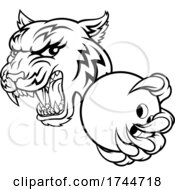 Poster, Art Print Of Tiger Bowling Player Animal Sports Mascot