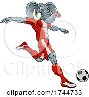 Elephant Soccer Football Player Sports Mascot by AtStockIllustration