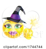 Witch Emoticon Face Emoji Cartoon Icon by AtStockIllustration