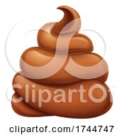Poop Poo Emoticon Poomoji Emoji Cartoon Icon by AtStockIllustration