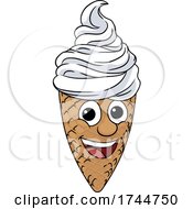 Poster, Art Print Of Ice Cream Cone Cartoon Character Mascot