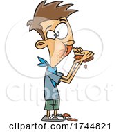 Cartoon Boy Eating Sloppy Joes