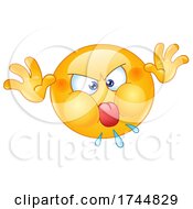 Angry Emoji Emoticon Sticking Its Tongue Out And Making A Childish Funny Face