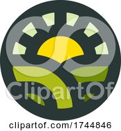 Poster, Art Print Of Round Rural Farming Agricultural Logo
