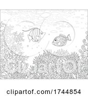 Poster, Art Print Of Black And White Reef With Fish
