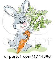 Poster, Art Print Of Cute Rabbit With A Carrot