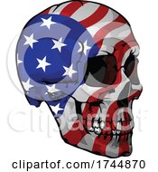 Poster, Art Print Of American Flag Skull