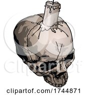 Poster, Art Print Of Candle On A Skull