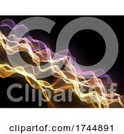Poster, Art Print Of 3d Network Communications With Flowing Lines Design