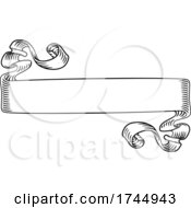 Scroll Banner Woodcut Vintage Style Ribbon