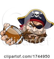 Poster, Art Print Of Pirate American Football Sports Mascot Cartoon