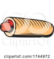 Poster, Art Print Of Pig In A Blanket Hot Dog