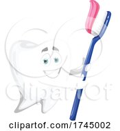 Tooth Mascot With A Brush