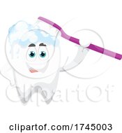 Poster, Art Print Of Tooth Mascot With A Brush