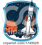Poster, Art Print Of Shuttle And Rocket In Outer Space