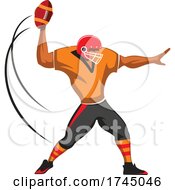 Poster, Art Print Of Football Player Throwing