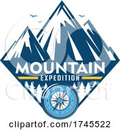 Poster, Art Print Of Mountain And Compass