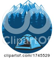 Poster, Art Print Of Mountain And Tent