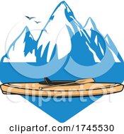 Poster, Art Print Of Mountain And Kayak