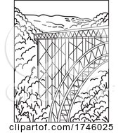 Poster, Art Print Of New River Gorge National Park And Preserve In Southern West Virginia In The Appalachian Mountains