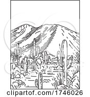 Poster, Art Print Of Wasson Peak At Tucson Mountain District In Saguaro National Park Located In Arizona