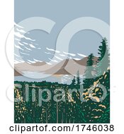 Poster, Art Print Of Skilak Lake On The Kenai Peninsula Fed By Meltwater From Skilak Glacier Located In Kenai Fjords National Park In Alaska Wpa Poster Art