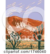 Poster, Art Print Of Ryan Mountain In Joshua Tree National Park Located In California United States Wpa Poster Art