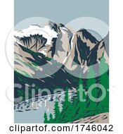 Poster, Art Print Of Summit Of Mount Triumph In Cascade Range Located In Northern Cascades National Park In Washington Wpa Poster Art