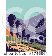 Poster, Art Print Of California Fan Palms In Cottonwood Spring Oasis Located In Joshua Tree National Park In California Wpa Poster Art