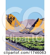 Poster, Art Print Of The Chisos Mountains Or Chisos Located In Big Bend National Park In The The Trans Pecos Region Of Texas Wpa Poster Art
