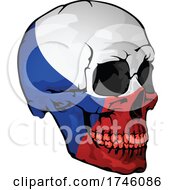 Poster, Art Print Of Czech Flag Skull