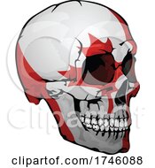 Poster, Art Print Of Canadian Flag Skull