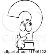 Poster, Art Print Of Thinking Question Mark Character