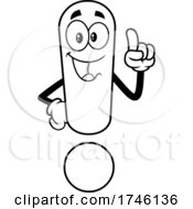 Poster, Art Print Of Exclamation Point Character Holding Up A Finger