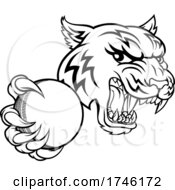 Poster, Art Print Of Tiger Cricket Player Animal Sports Mascot