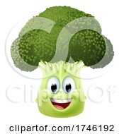 Poster, Art Print Of Broccoli Vegetable Cartoon Character Emoji Mascot