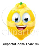 Lemon Fruit Cartoon Emoticon Emoji Mascot Icon by AtStockIllustration