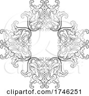 Poster, Art Print Of Sinhala Traditional Art Floral In Black And White