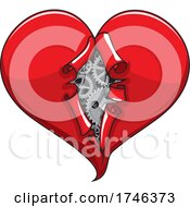 Poster, Art Print Of Heart Peeling Open And Revealing Gears