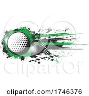 Poster, Art Print Of Golf Ball And Grunge