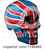 Poster, Art Print Of Great Britain Flag Skull