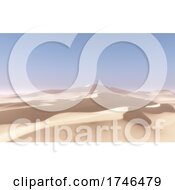 Poster, Art Print Of 3d Abstract Desert Landscape Scene