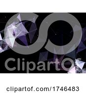 Poster, Art Print Of Abstract Background With Low Poly Plexus Design