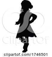 Poster, Art Print Of Silhouette Kid Child In Winter Christmas Clothing