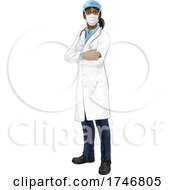 Doctor Woman In Medical PPE Mask by AtStockIllustration