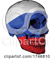 Poster, Art Print Of Russian Flag Skull