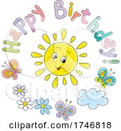 Poster, Art Print Of Sun With Happy Birthday Text