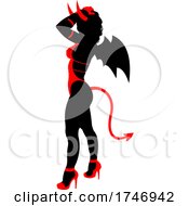 Poster, Art Print Of Sexy Female Devil Silhouette